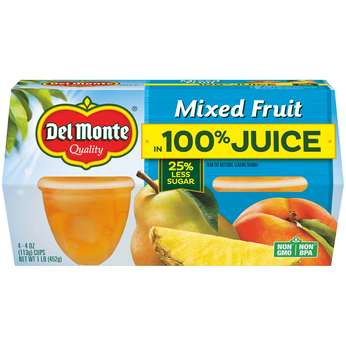 Fuit Mix, Diced, in Juice, Plastic Cup, 4 Ounce,6 - 4 COUNT