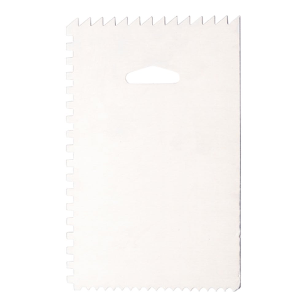 Scraper, Cake, 4-Pattern, 6 x 3.8 Inch, Metal, with Combo Straight Edge,1 - 1 EACH