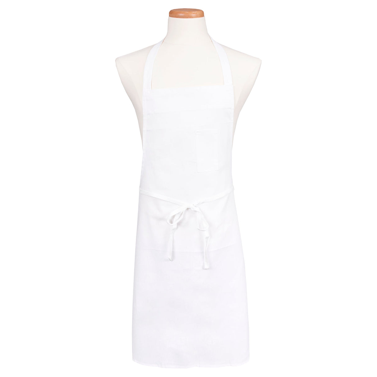 Apron, Bib, Economy, White, One Size, Poly/Cotton Blend,1 - 1 EACH