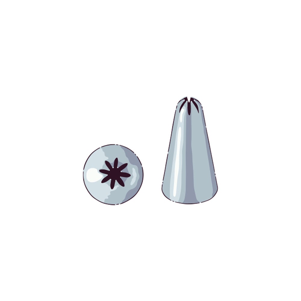 Piping Tip, Closed Star, Stainless Steel, #30, 0.75 x 0.75 x 1 Inch,1 - 1 EACH