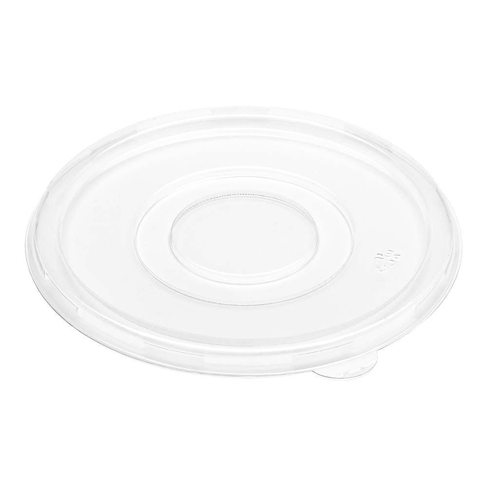 Lids, Flat, Pulp Tek, Plastic, Clear, 6.5 Inch, Fits 18 Ounce Sugargane Salad Bowls,1 - 100 COUNT