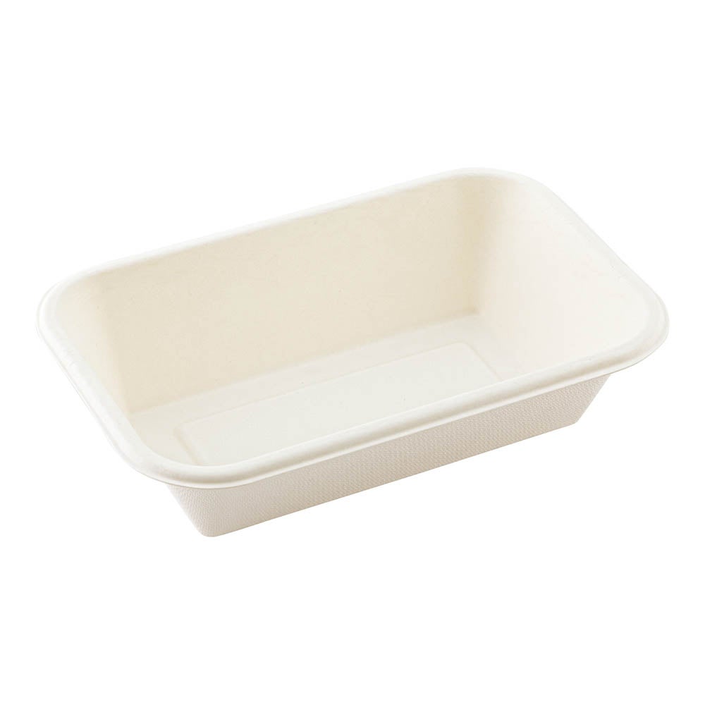 Containers, Pulp Tek 32 Ounce 8.5 x 5.5 x 2.25 Inch, Sugarcane, White, Rectangular,1 - 100 COUNT