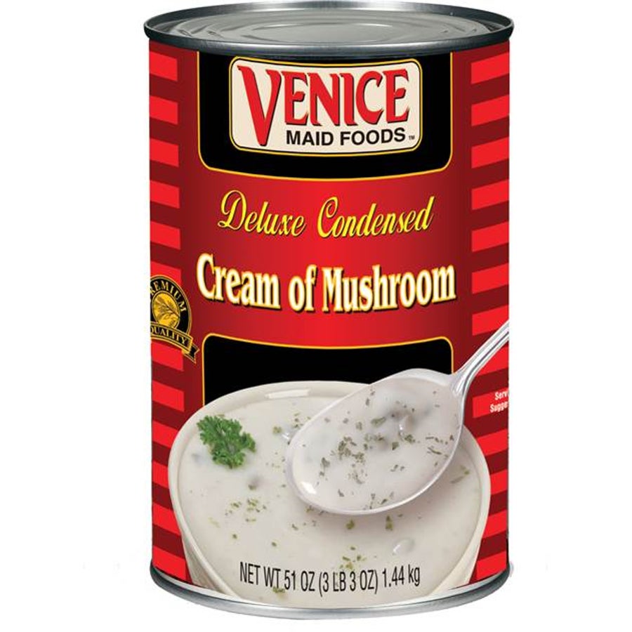 Soup, Cream of Mushroom, Condensed, Shelf Stable,12 - 51 OUNCE