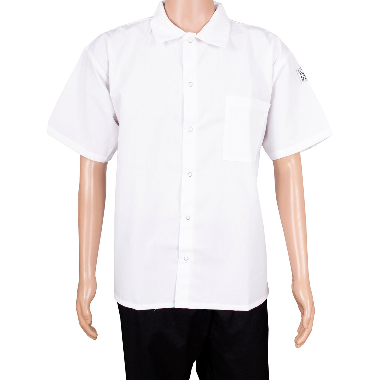 Shirt, Cook, Short Sleeve, White, 4X, Poly/Cotton Blend,1 - 1 EACH