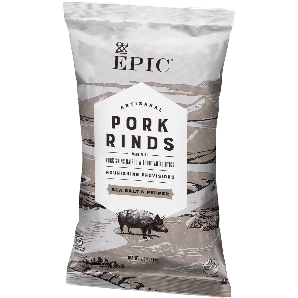 Pork Rinds, Sea Salt Pepper,12 - 2.5 OUNCE