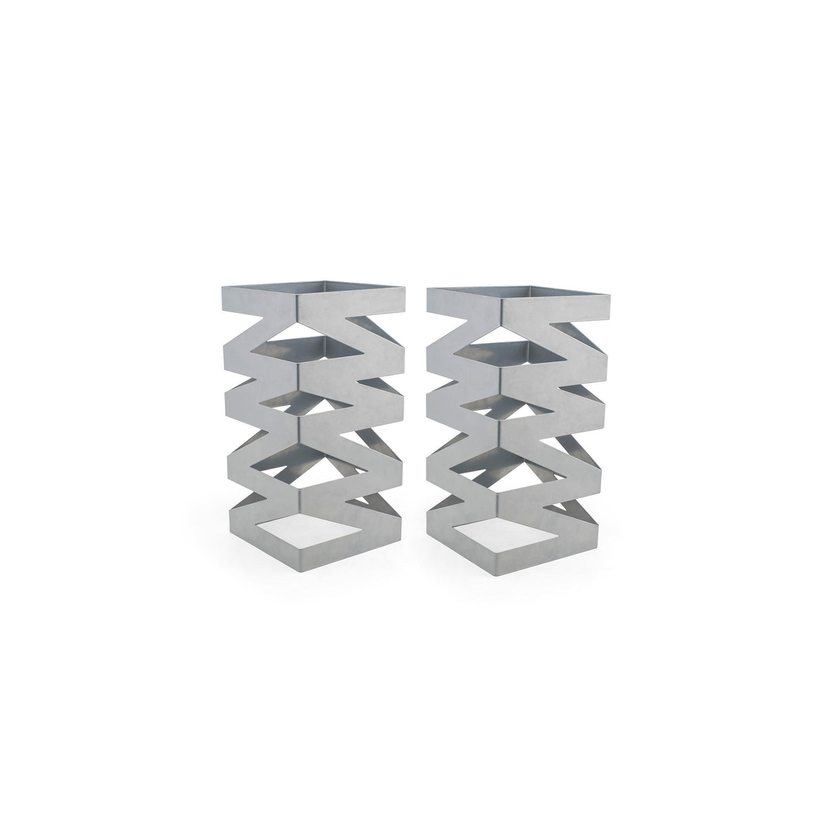 Riser Set, Zig Zag, 13 Inch, 2-Piece, Silver, Metal,1 - 2 COUNT