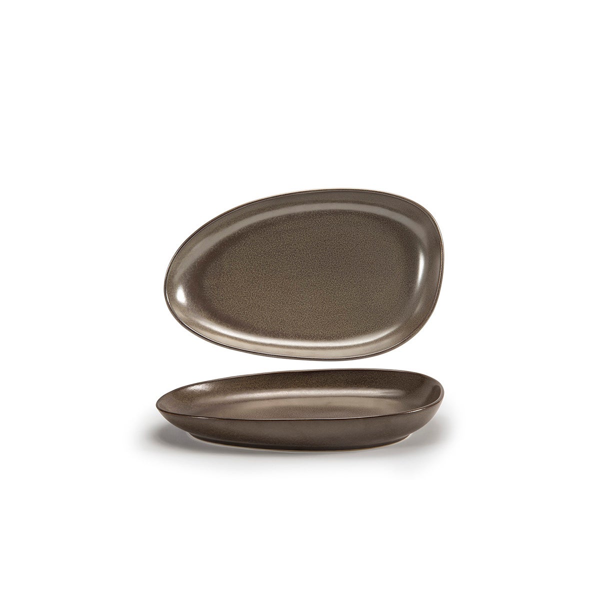 Plates, Porcelain, 11 Inch, Mocha, Oval,6 - 1 COUNT