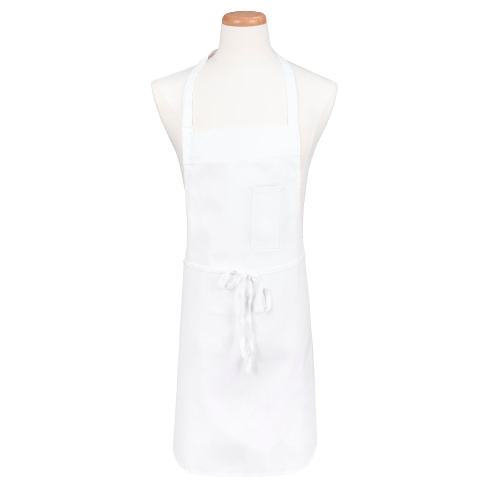 Apron, Bib, Economy, White, One Size, Poly/Cotton Blend,1 - 1 EACH