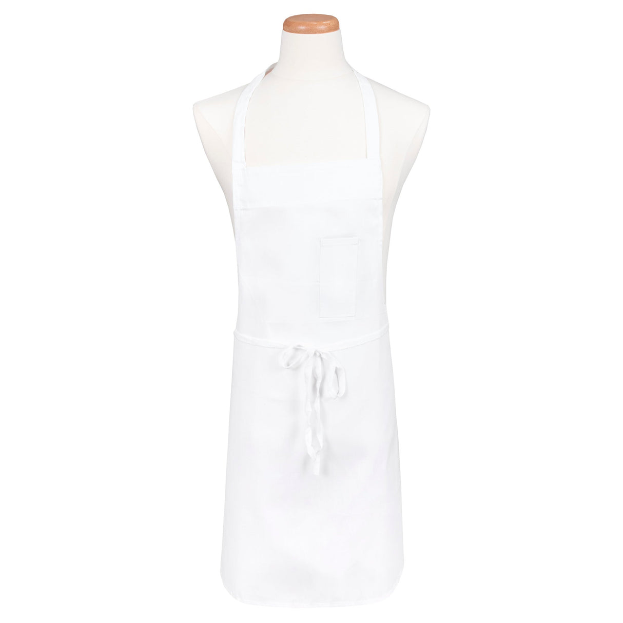 Apron, Bib, Economy, White, One Size, Poly/Cotton Blend,1 - 1 EACH
