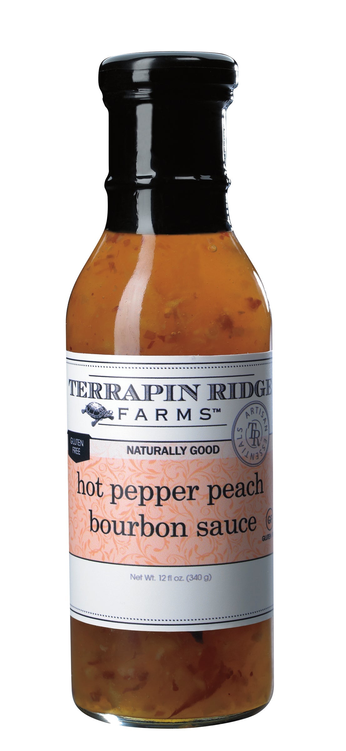 Sauce, Hot Pepper Peach Bourbon, Shelf-Stable,12 - 12 OUNCE