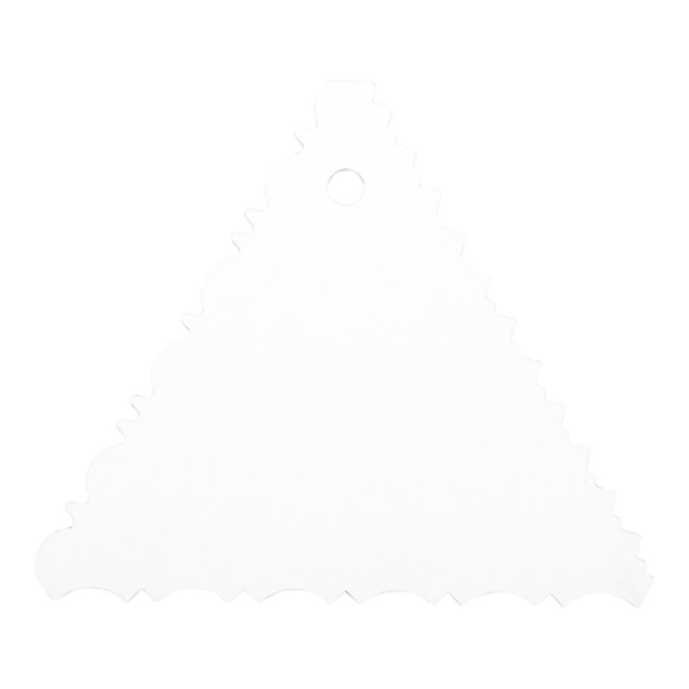 Scraper, Cake, 3-Pattern, 4.3 x 3.8 Inch, Metal, with Pleated Design Edge,1 - 1 EACH