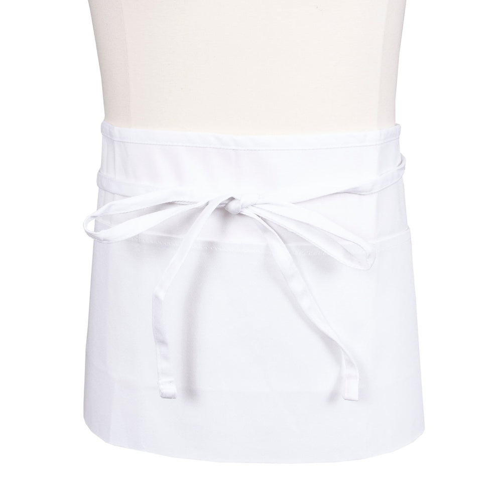 Apron, Waist, Front of the House, White, One Size, Poly/Cotton Blend,1 - 1 EACH