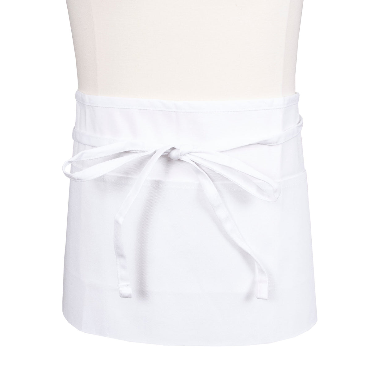 Apron, Waist, Front of the House, White, One Size, Poly/Cotton Blend,1 - 1 EACH