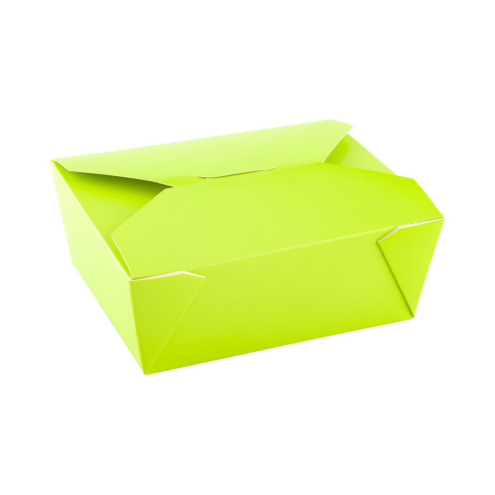 Containers, Take Out, Bio Tek #8 45 Ounce 6.75 x 5.5 x 2.5 Inch, Paper, Eco Green, Rectangular, with Foldable Flaps & Tab Lock,1 - 200 COUNT