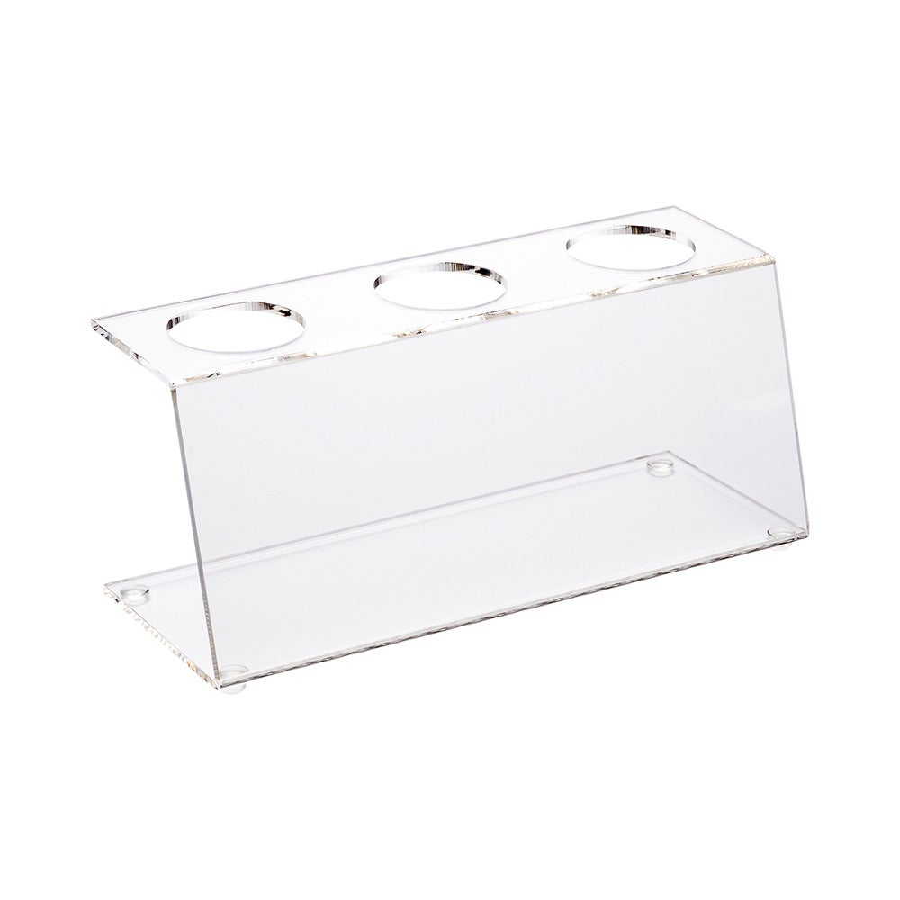 Display Stand, Cone, 7 x 2.75 x 3.25 Inch, 3-Slot, Clear, Acrylic,1 - 1 EACH