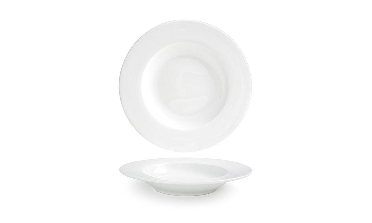 Bowls, Monaco, 10 Inch, White, Wide Rim,1 - 6 COUNT