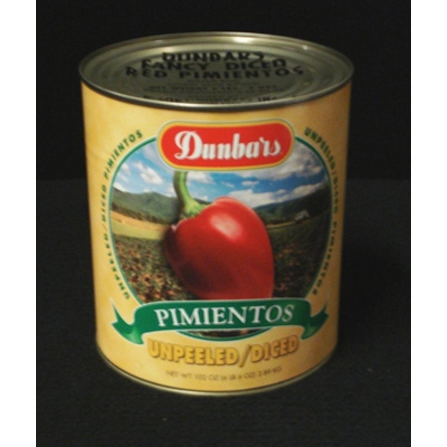Pimentos, Diced, Unpeeled,6 - 102 OUNCE