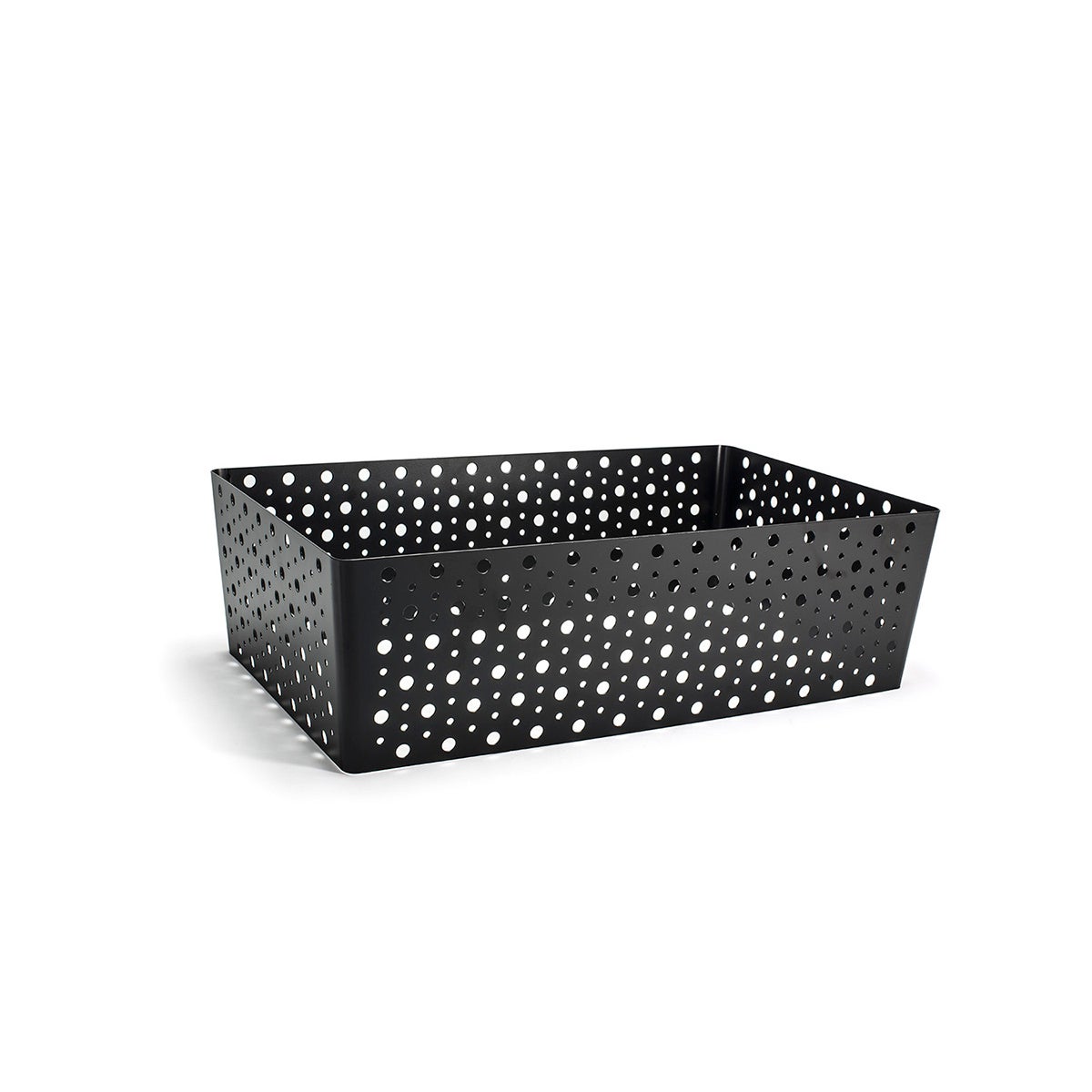 Organizer, Deep, 20 x 12 x 6 Inch, Full-Size Dots, Matte Black, Metal,2 - 1 COUNT