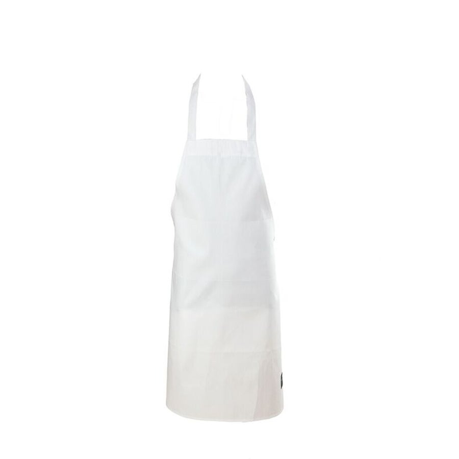 Apron, Bib, Utility, White, One Size, Poly/Cotton Blend,1 - 1 EACH