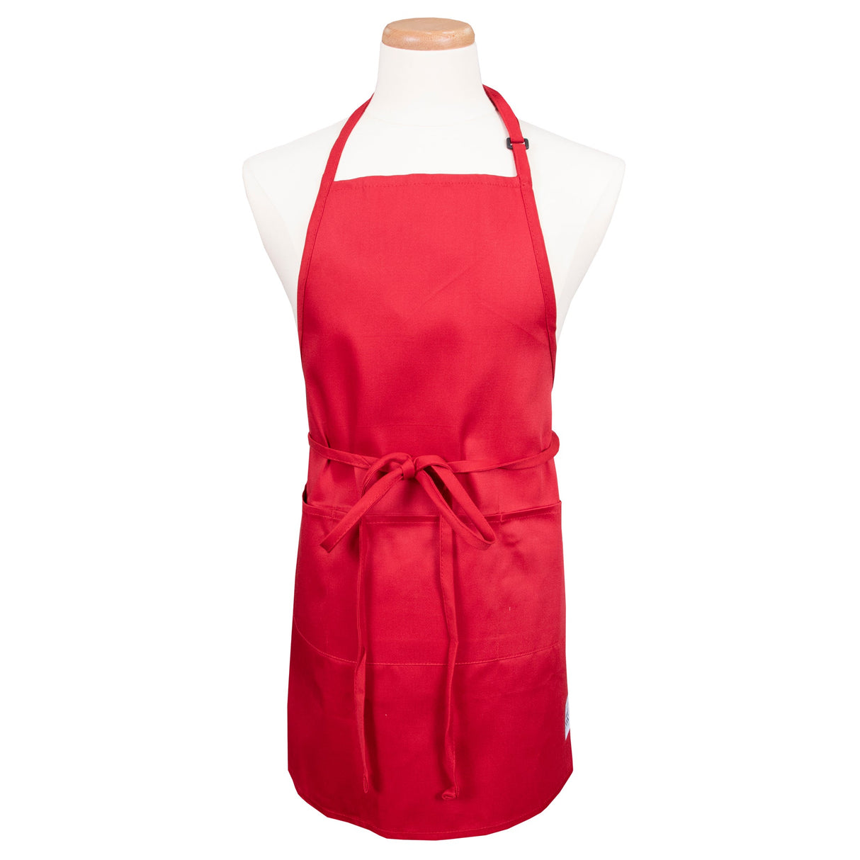 Apron, Bib, Front of the House, Red, One Size, Poly/Cotton Blend,1 - 1 EACH