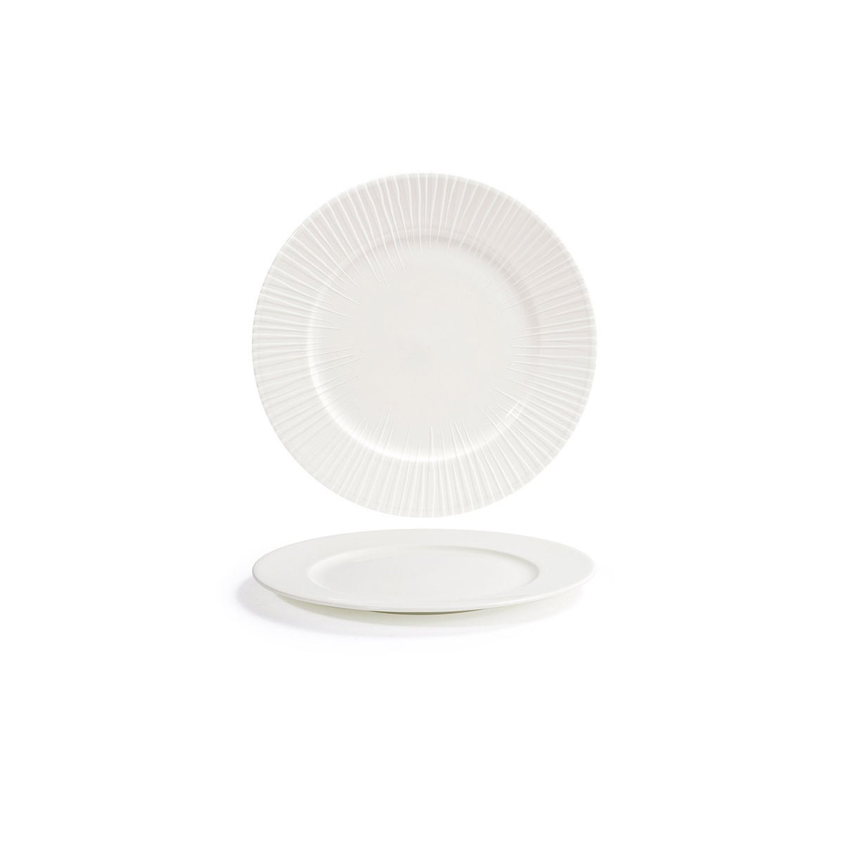 Plates, Rim, Focus, 9.5 Inch, White, Round,6 - 1 COUNT