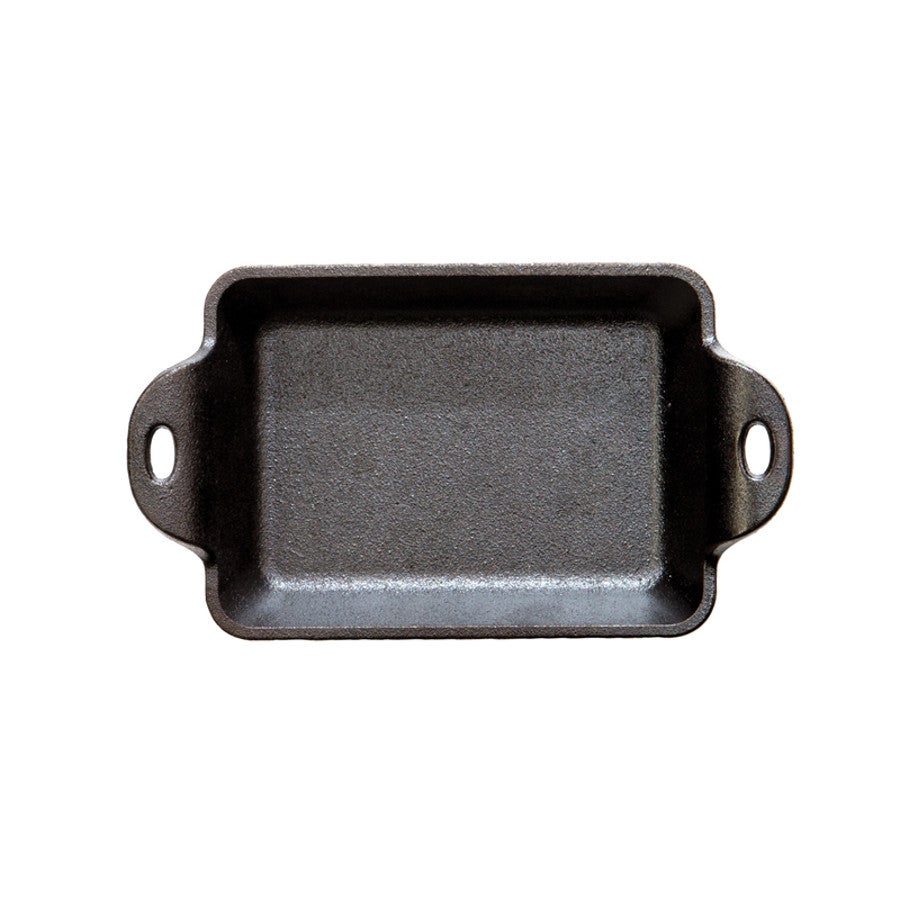 Servers, Mini, Cast Iron, 10 Ounce, Rectangular, Black, Pre-Seasoned, Heat-Enhanced,6 - 1 EACH