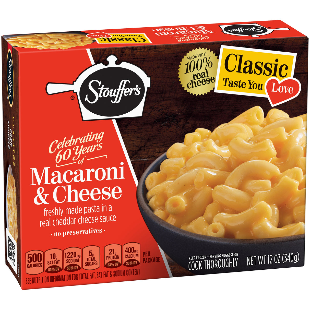 Entree, Macaroni & Cheese,12 - 12 OUNCE