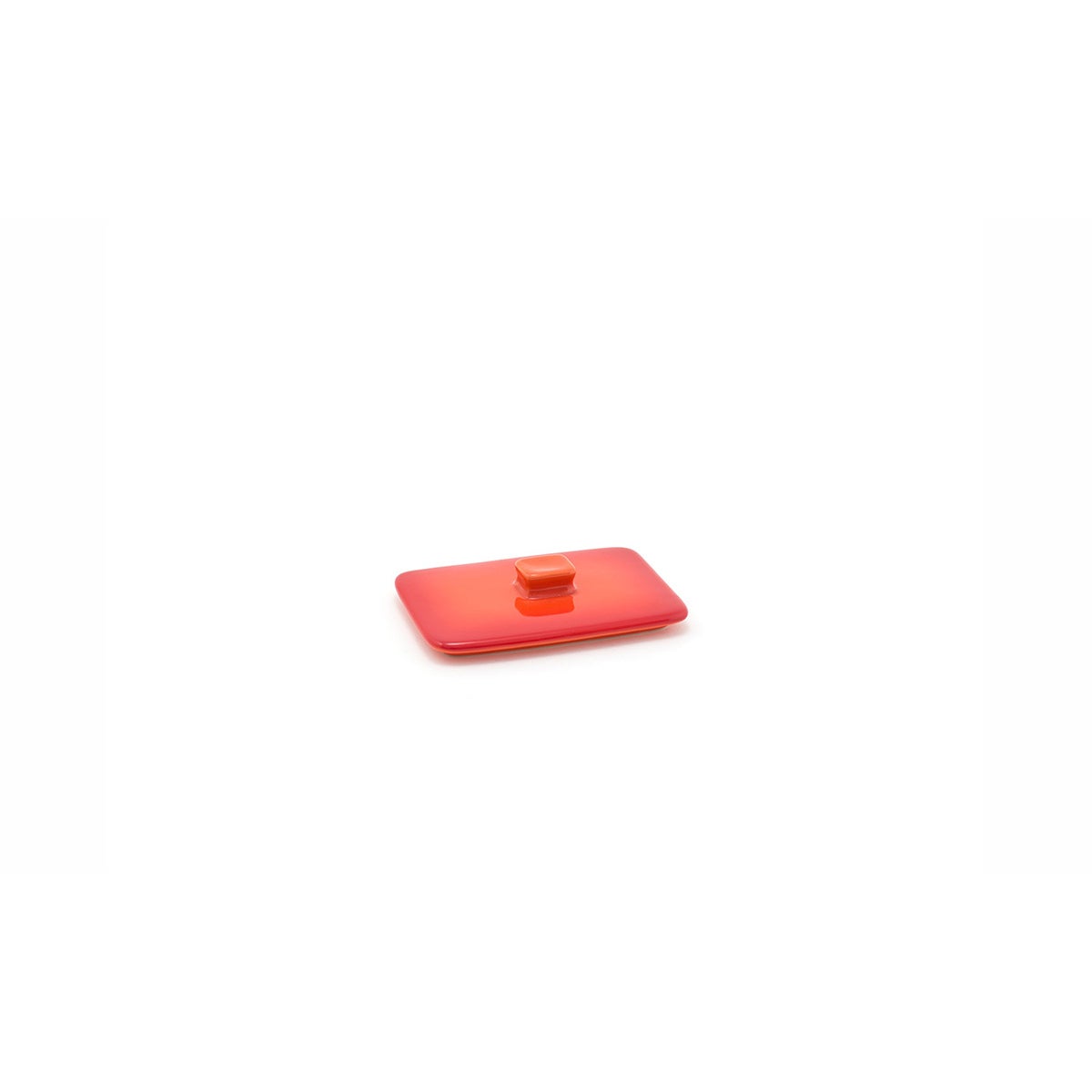 Dishes, Ovenware, Kiln, 10 Ounce, Blood Orange, 3.75 x 6.25 Inch, Rectangular, with Lid,12 - 1 EACH
