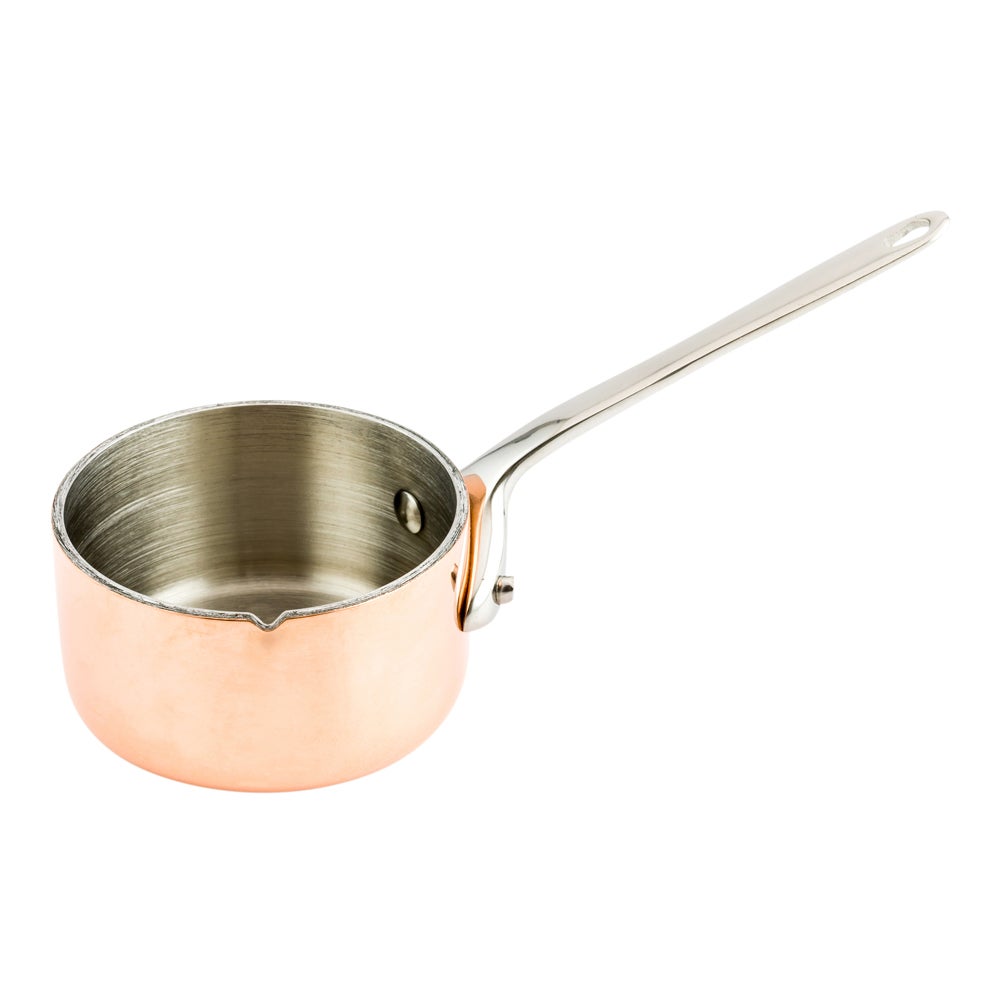 Pan, Sauce, 2 Inch, Mini, Copper, Stainless Steel, with Easy Pour Lip, 2 Linear Inch,1 - 1 EACH