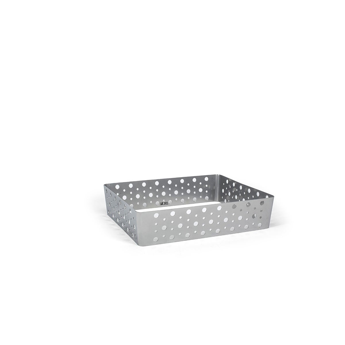 Organizer, Shallow, 12.25 x 9.5 x 2.75 Inch, Half-Size Dots, Silver, Metal,2 - 1 EACH