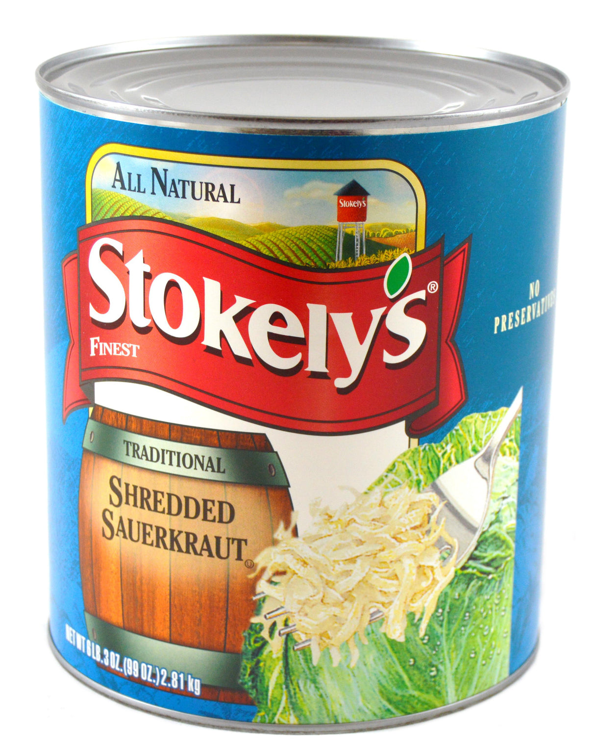 Sauerkraut, Shredded,6 - 99 OUNCE