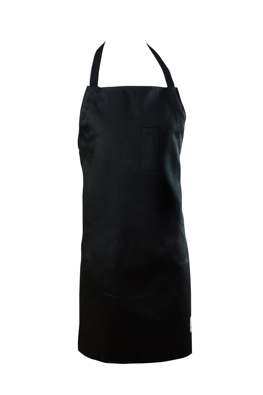 Apron, Bib, Black, One Size, Poly/Cotton Blend,1 - 1 EACH
