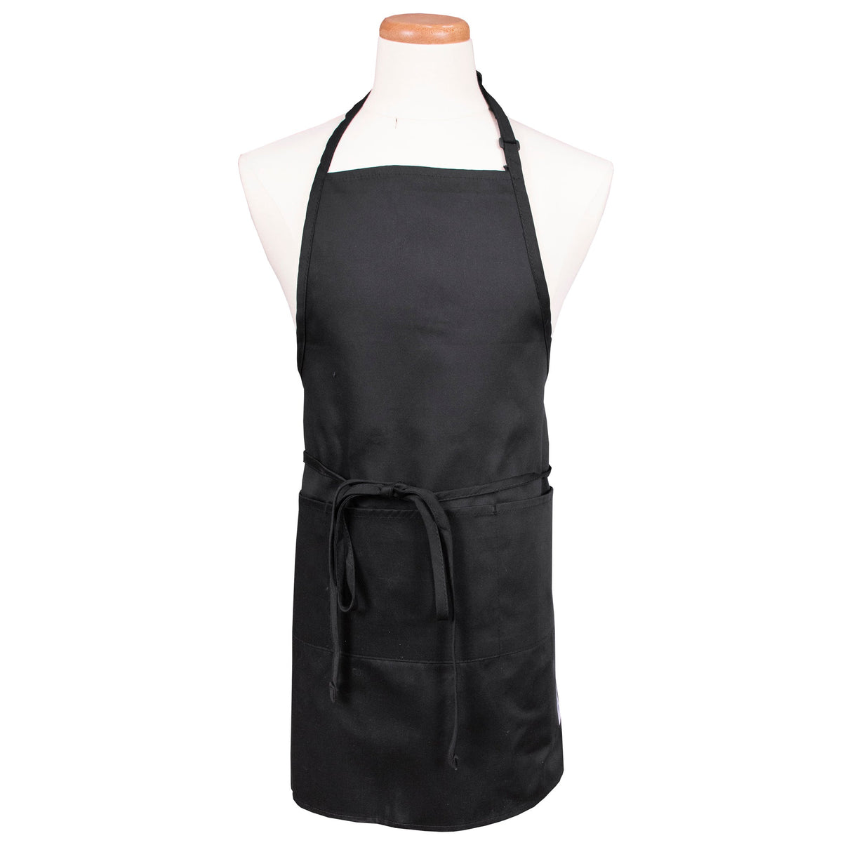 Apron, Bib, Front of the House, Black, One Size, Poly/Cotton Blend,1 - 1 EACH