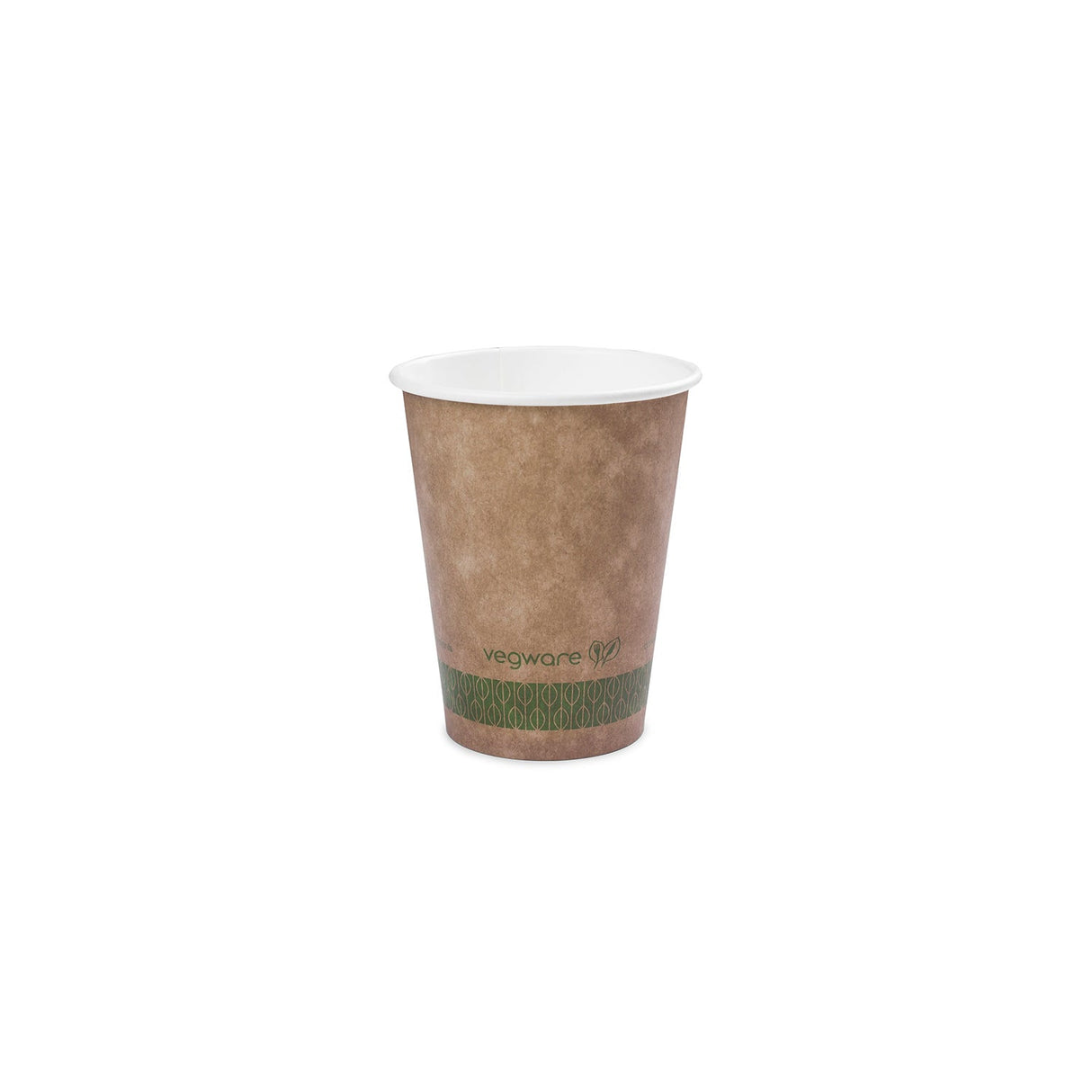 Cups, Hot, 8 Ounce, Paper, Kraft with Green Decor, PLA-Lined,20 - 50 COUNT