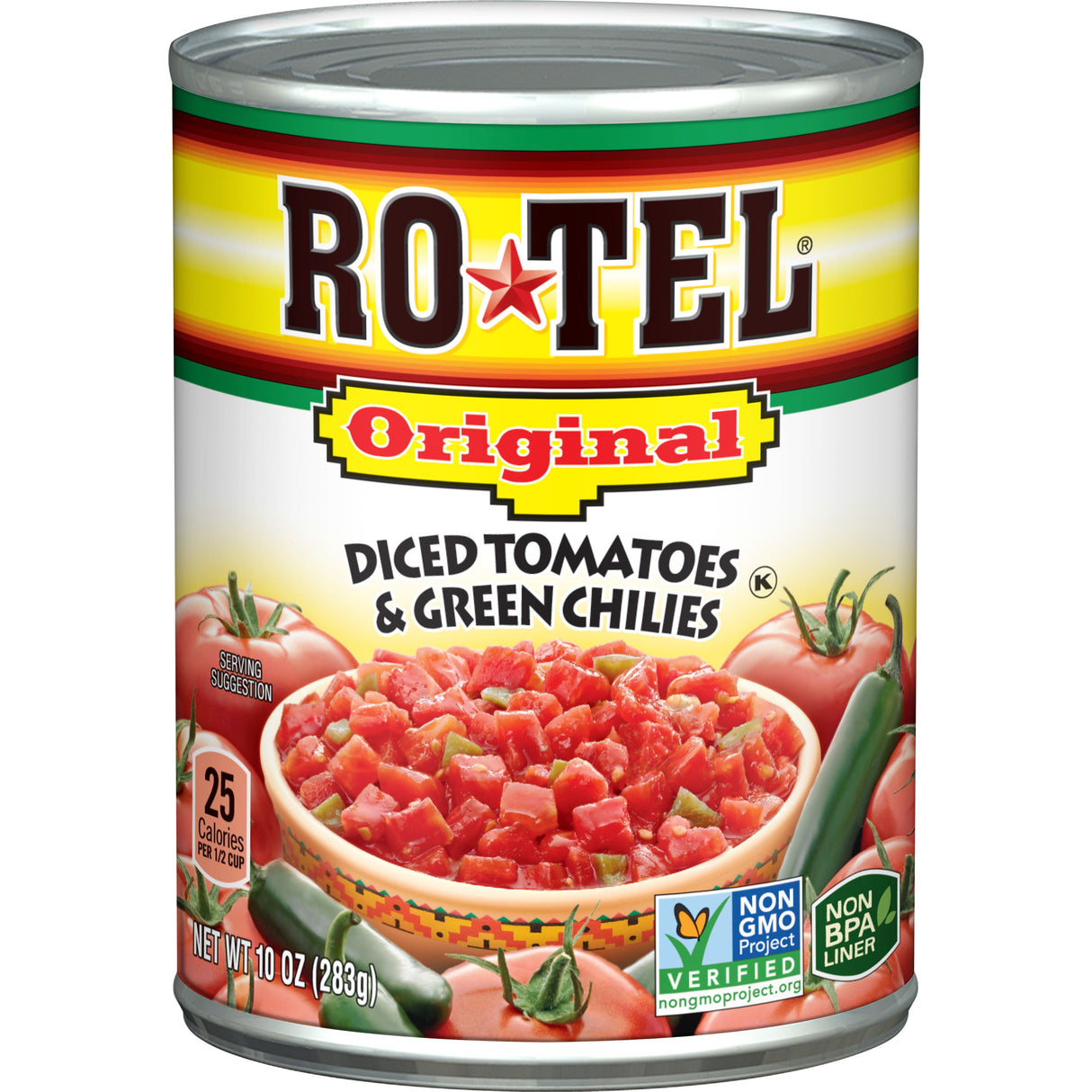 Tomatoes, Diced, with Green Chilies,24 - 10 OUNCE