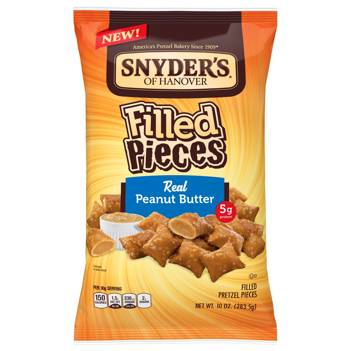 Pretzel Pieces, Peanut Butter Filled,12 - 10 OUNCE