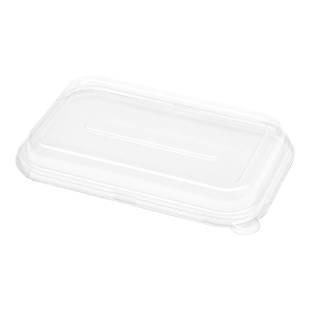 Lids, Dome, Pulp Tek, Plastic, Clear, Rectangular, Fits 24/32 Ounce Sugarcane Containers,1 - 100 COUNT