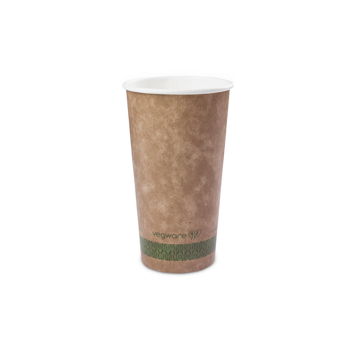 Cups, Hot, 20 Ounce, Paper, Kraft with Green Decor, PLA-Lined,20 - 50 COUNT