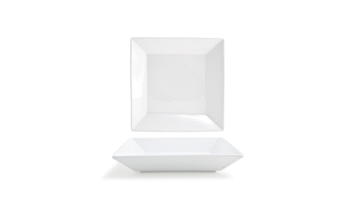 Bowls, Kyoto, 9 Inch, White, Square,1 - 12 COUNT