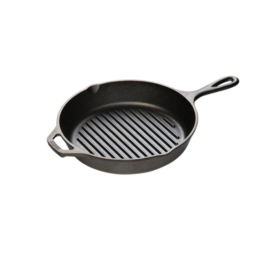 Pans, Grill, 10.25 Inch, Pre-seasoned, Cast Iron, with Ribbed Bottom,3 - 1 EACH