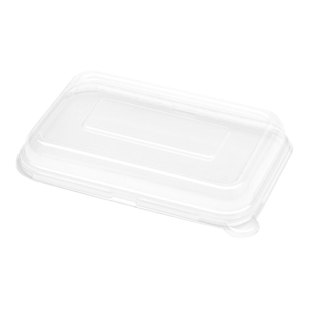 Lids, Dome, Pulp Tek, Plastic, Clear, Rectangular, Fits 12/16 Ounce Sugarcane Containers,1 - 100 COUNT