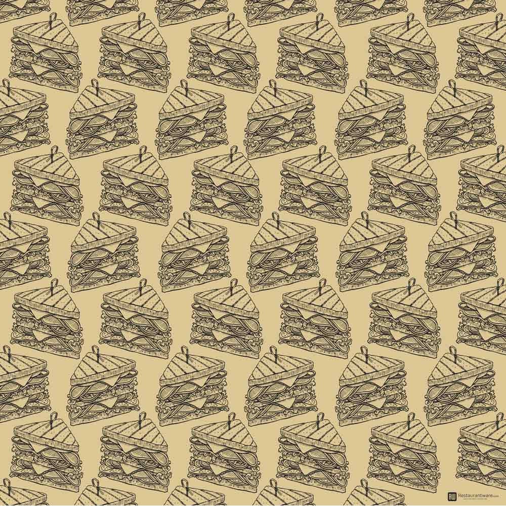 Sandwich Wraps & Basket Liners, 12 x 12 Inch, Greaseproof Paper, Triple Decker, 12 Linear Inch,1 - 500 COUNT