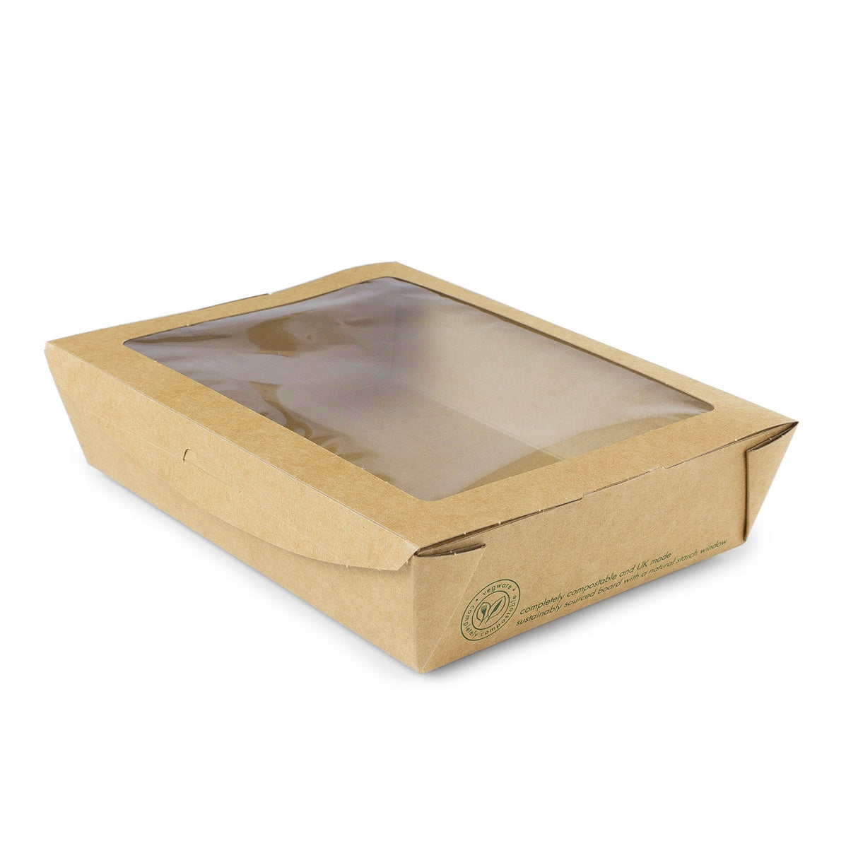 Boxes, Salad, 32 Ounce, Paper, Kraft, with PLA Window,1 - 300 COUNT