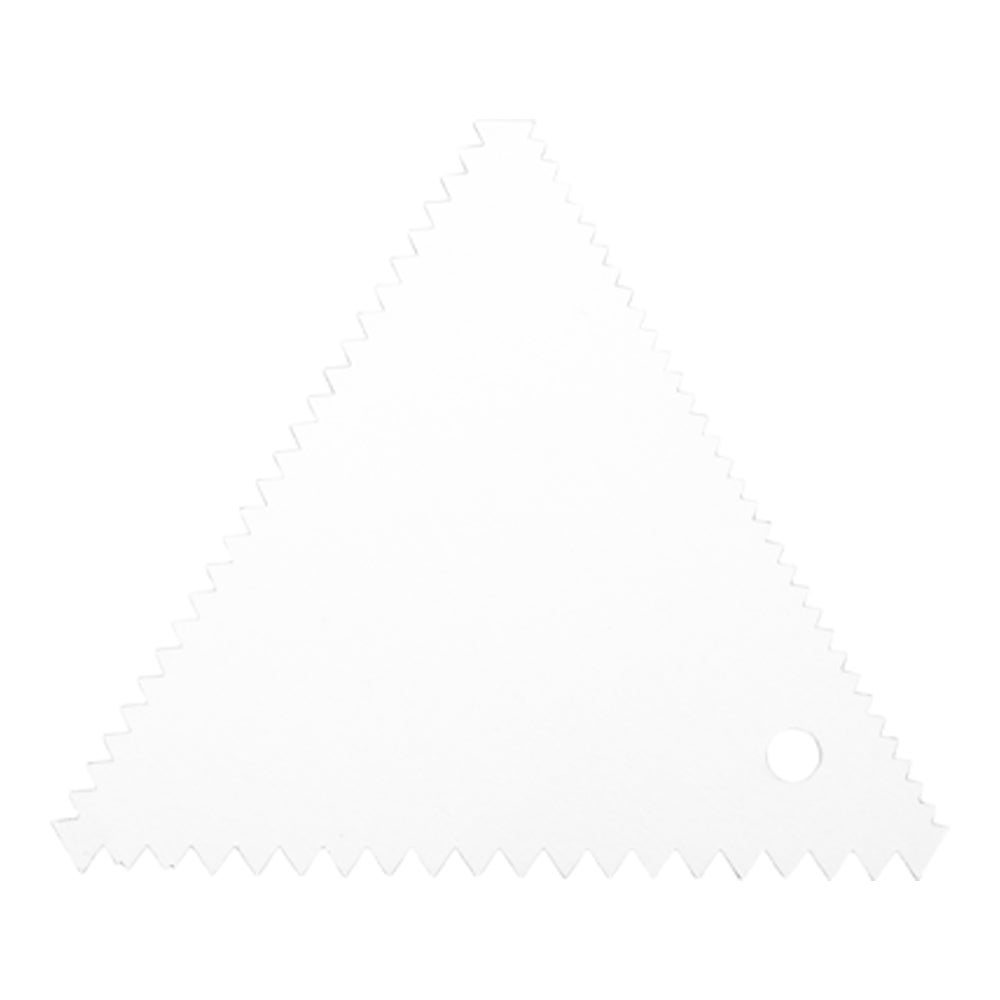 Scraper, Cake, 3-Pattern, 4.3 x 3.8 Inch, Metal, with Fine & Wide Tooth Edge,1 - 1 EACH