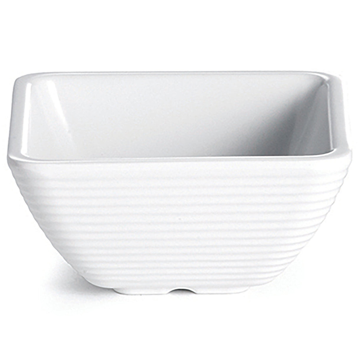 Ramekins, Ribbed, 3 Ounce, Square, White, Melamine, 3 Ounce,12 - 1 EACH