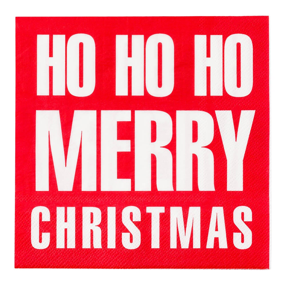 Napkins, Lunch, 3-Ply, Ho Ho Ho, 13 x 13 Inch,1 - 500 COUNT