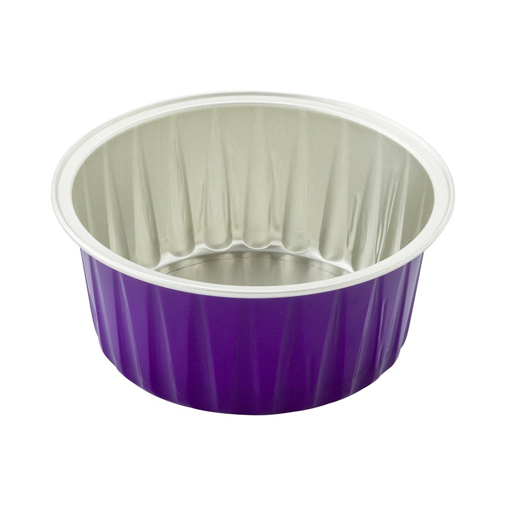 Cups, Baking, 4 Ounce 3.25 x 3.25 x 1.5 Inch, Aluminum, Purple, Round,1 - 100 COUNT