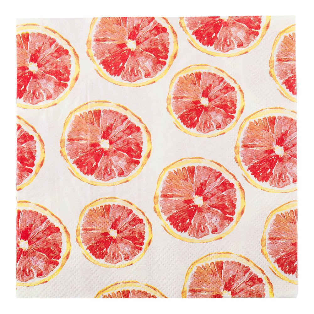 Napkins, Lunch, 3-Ply, Grapefruit Watercolor, 13 x 13 Inch,1 - 500 COUNT