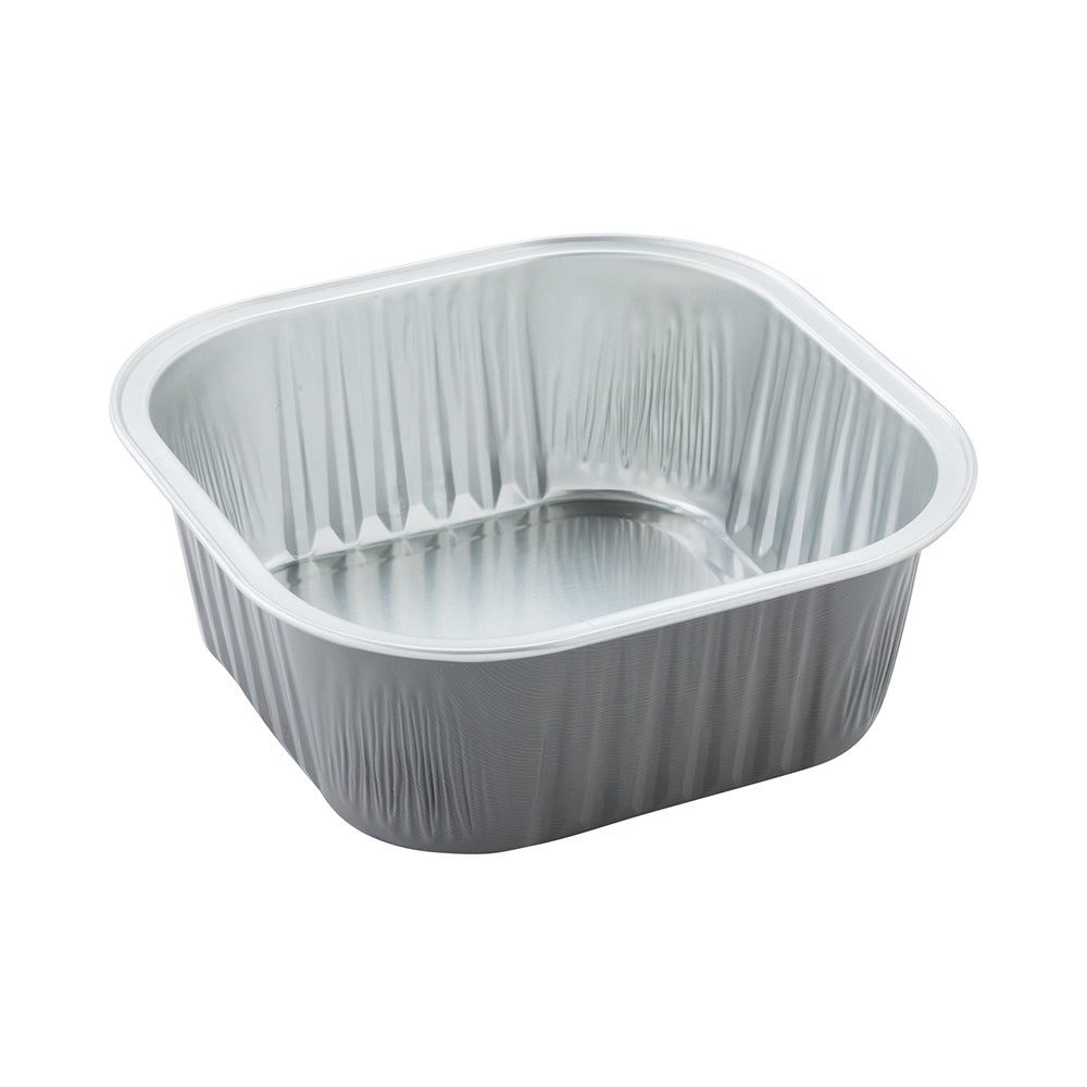 Cups, Baking, 10 Ounce 4.25 x 4.25 x 1.5 Inch, Aluminum, Gray, Square,1 - 100 COUNT