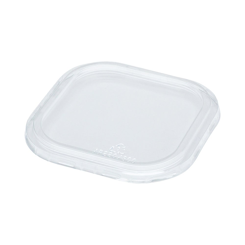 Lids, Flat, 4.5 x 4.5 Inch, Plastic, Clear, Square, Fits 10 Ounce Aluminum Baking Cups,1 - 100 COUNT